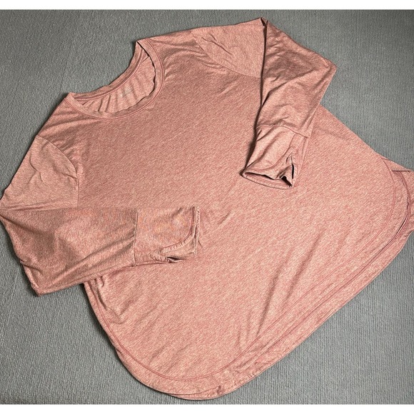 ATHLETA Womens‎ Long Sleeve Training Top Size 3X Pink Wicking - Picture 1 of 7